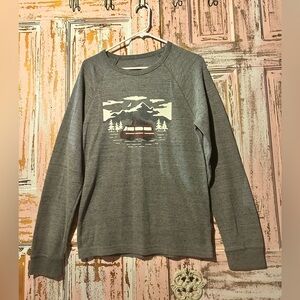 Sonoma Gray Long Sleeve Tee with Mountain Graphic